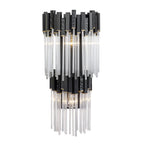 Matrix 2 Light 2-Tier Sconce - Matte Black/French Gold