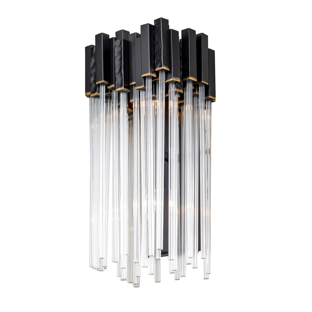 Matrix 2 Light Sconce - Matte Black/French Gold