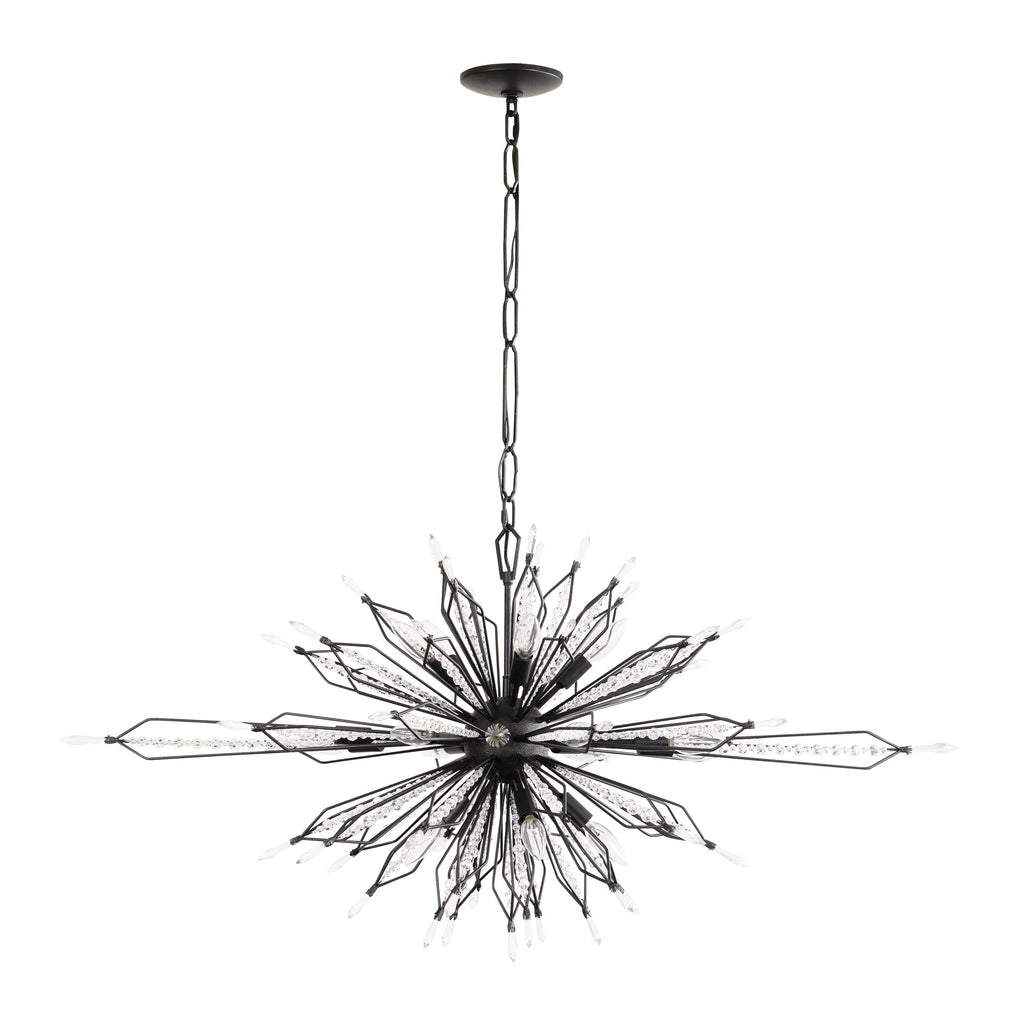 Orbital 16 Light Oval Linear Pendant - Carbon