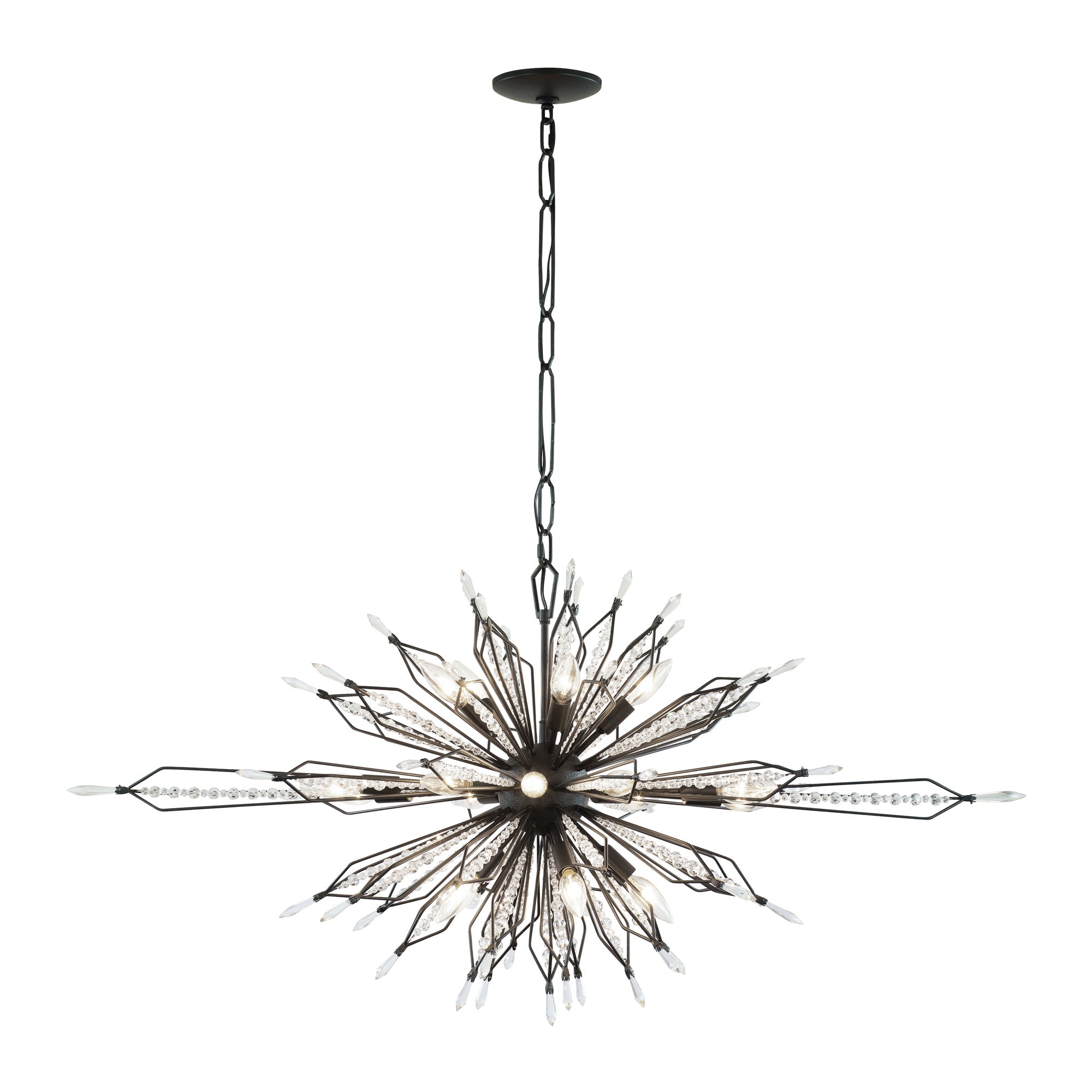 Orbital 16 Light Oval Linear Pendant - Carbon