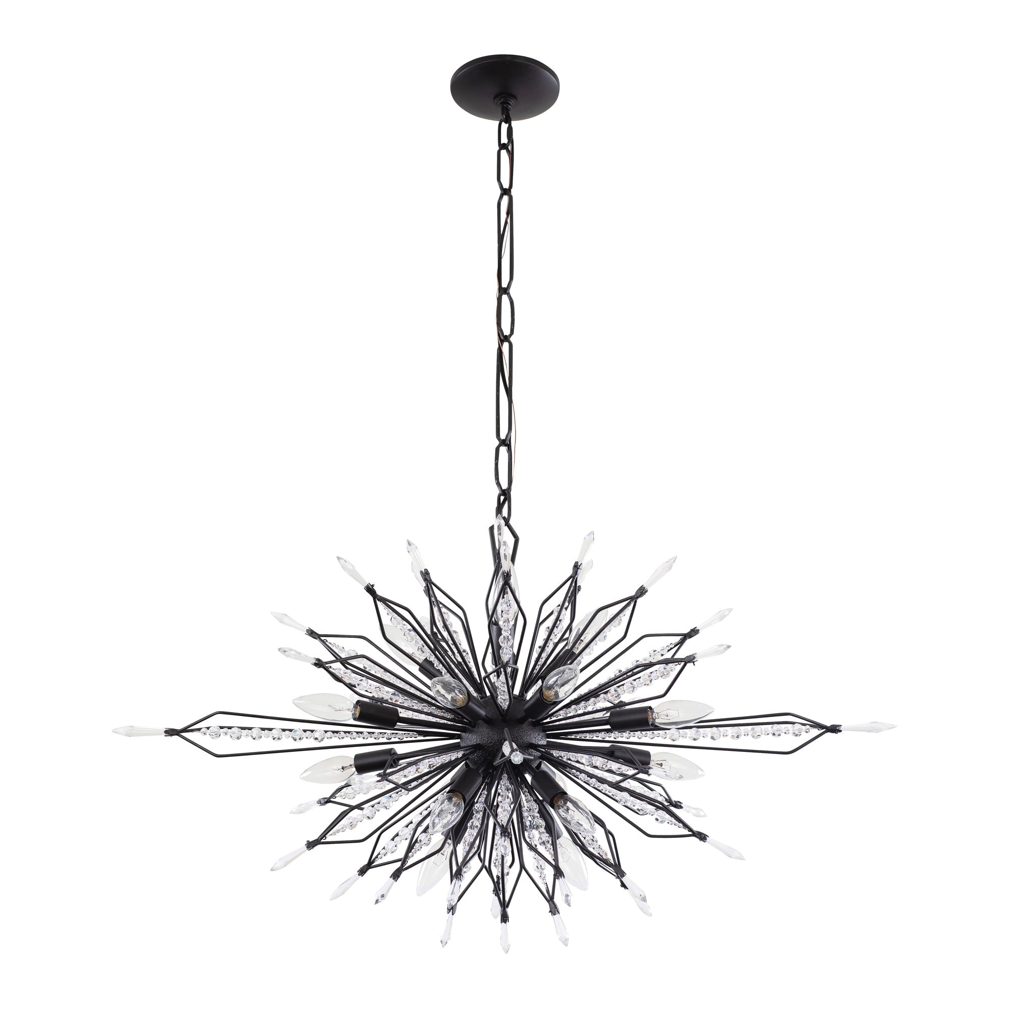 Orbital 16 Light Oval Linear Pendant - Carbon