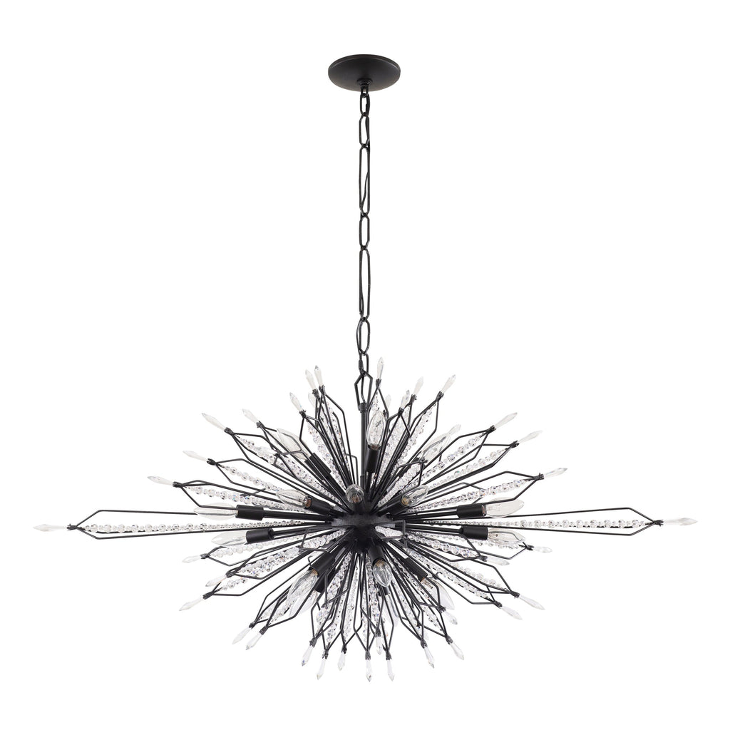 Orbital 20Light Oval Linear Pendant - Carbon