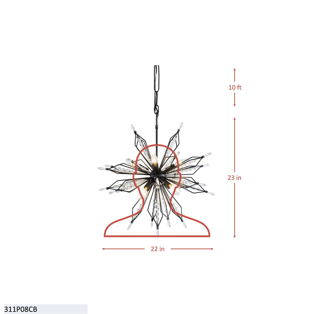 Orbital 8 Light Small Pendant - Carbon