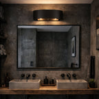 Cannery 2 Light Bath - Dark Bronze & French Gold
