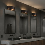Cannery 2 Light Bath - Dark Bronze & French Gold