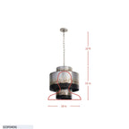 Cannery 4 Light Tall Pendant - Ombre Galvanized