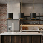Cannery 1 Light Mini Pendant - Dark Bronze & French Gold