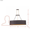 Cannery 5 Light Linear - Dark Bronze & French Gold