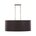Cannery 6 Light Oval/Linear Pendant - Dark Bronze & French Gold