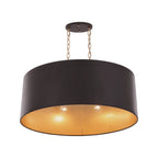Cannery 6 Light Oval/Linear Pendant - Dark Bronze & French Gold