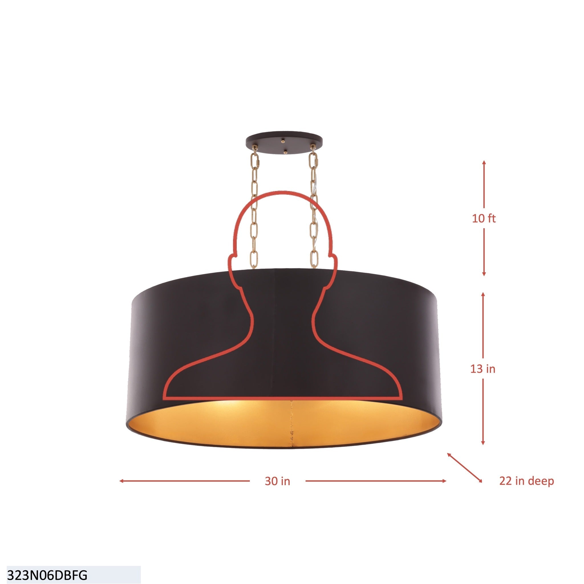 Cannery 6 Light Oval/Linear Pendant - Ombre Galvanized