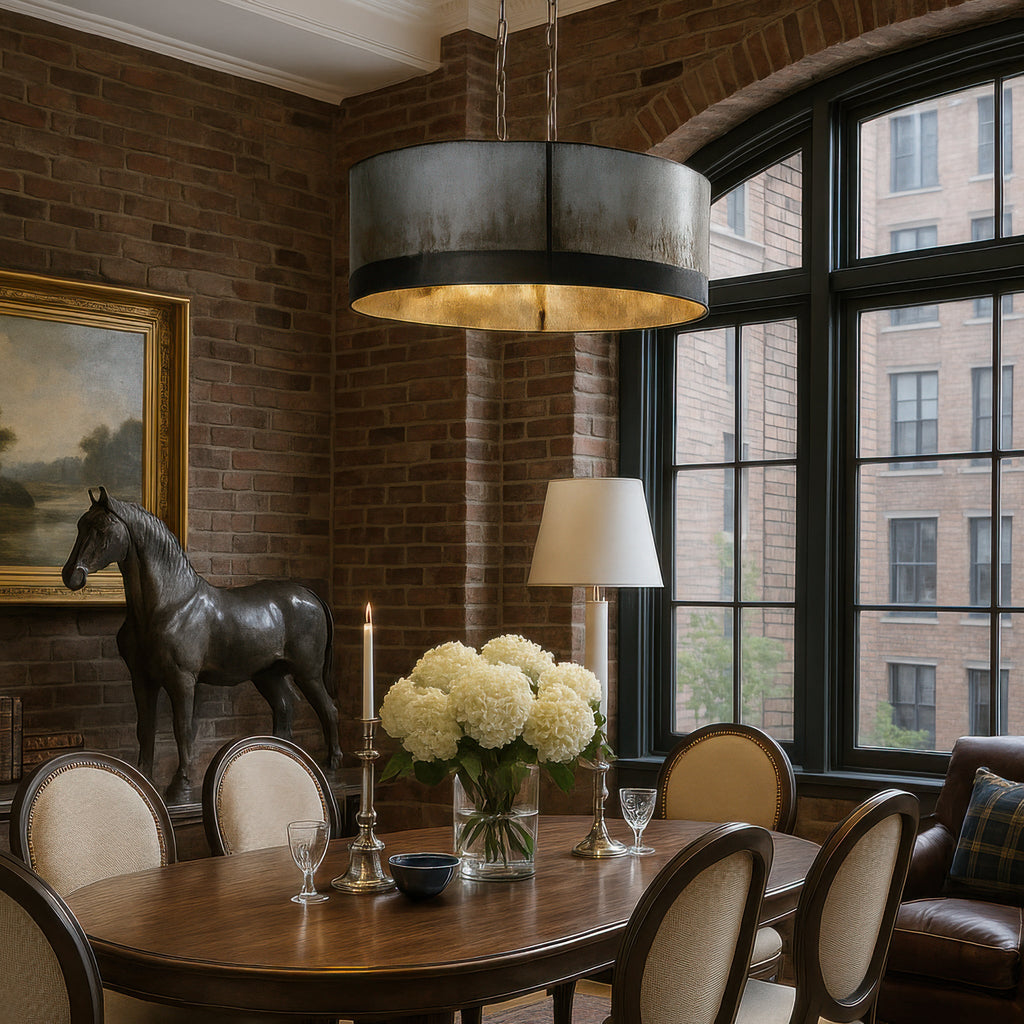 Cannery 6 Light Oval/Linear Pendant - Ombre Galvanized