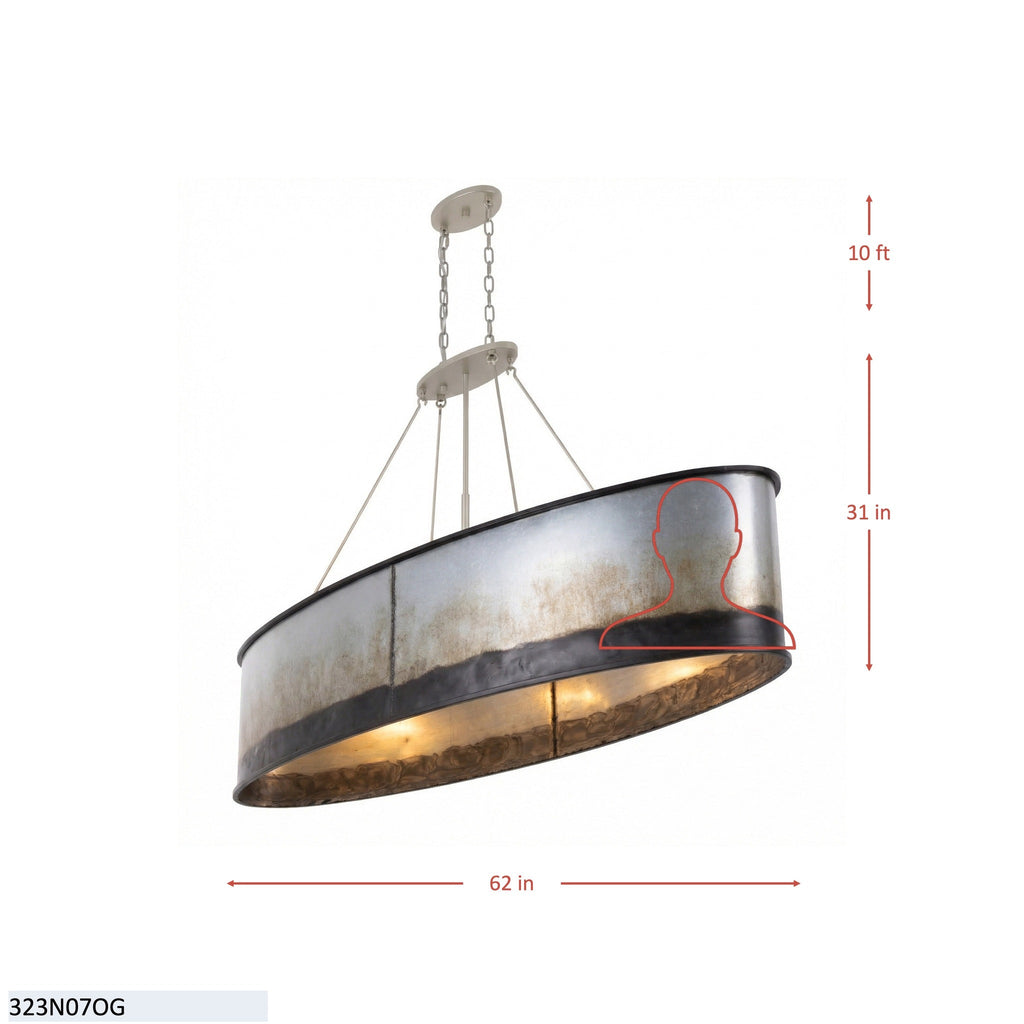 Cannery 7 Light Linear - Dark Bronze & French Gold