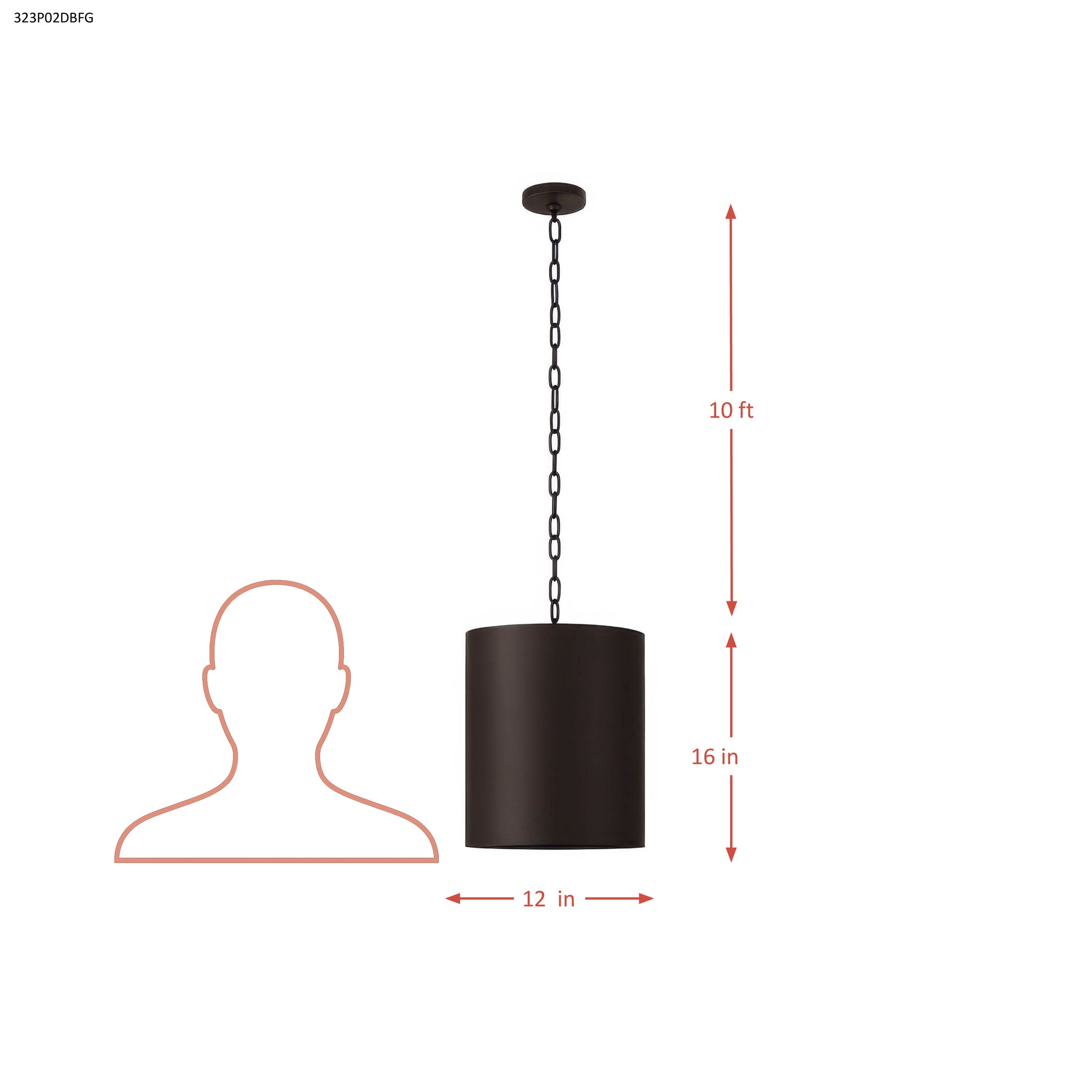 Cannery 2 Light Pendant - Dark Bronze & French Gold