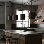 Cannery 2 Light Pendant - Dark Bronze & French Gold