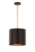 Cannery 3 Light Pendant - Dark Bronze & French Gold