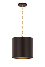 Cannery 3 Light Pendant - Dark Bronze & French Gold