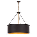 Cannery 5 Light Pendant - Dark Bronze & French Gold