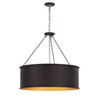 Cannery 5 Light Pendant - Dark Bronze & French Gold