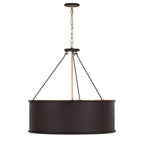 Cannery 5 Light Pendant - Dark Bronze & French Gold
