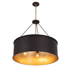 Cannery 5 Light Pendant - Dark Bronze & French Gold