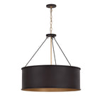 Cannery 5 Light Pendant - Dark Bronze & French Gold