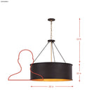 Cannery 5 Light Pendant - Dark Bronze & French Gold