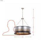 Cannery 5 Light Pendant - Ombre Galvanized