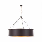 Cannery 6 Light Pendant - Dark Bronze & French Gold