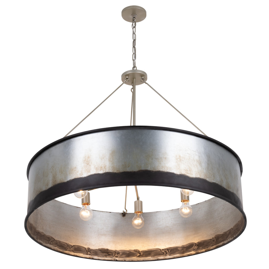 Cannery 6 Light Pendant -Ombre Galvanized