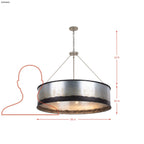 Cannery 6 Light Pendant -Ombre Galvanized