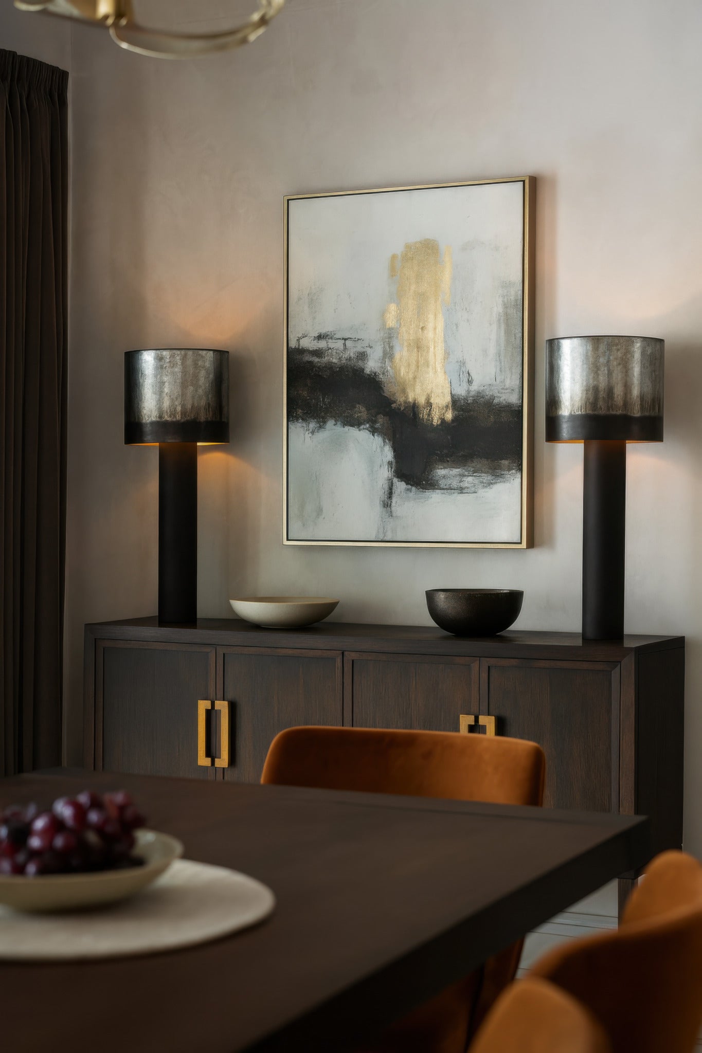 Cannery 2 Light Buffet Table Lamp - Ombre Galvanized