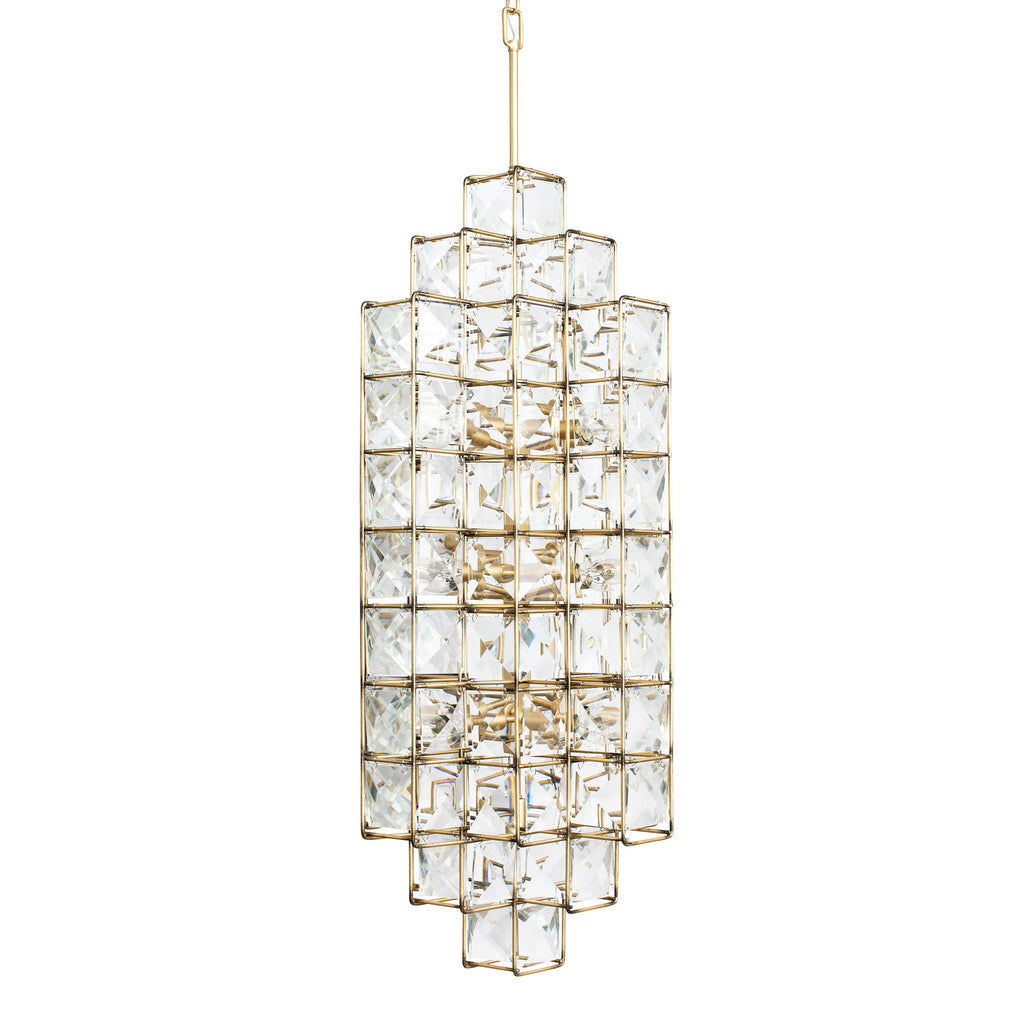 Cubic 14 Light Foyer - Calypso Gold