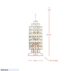 Cubic 14 Light Foyer - Calypso Gold