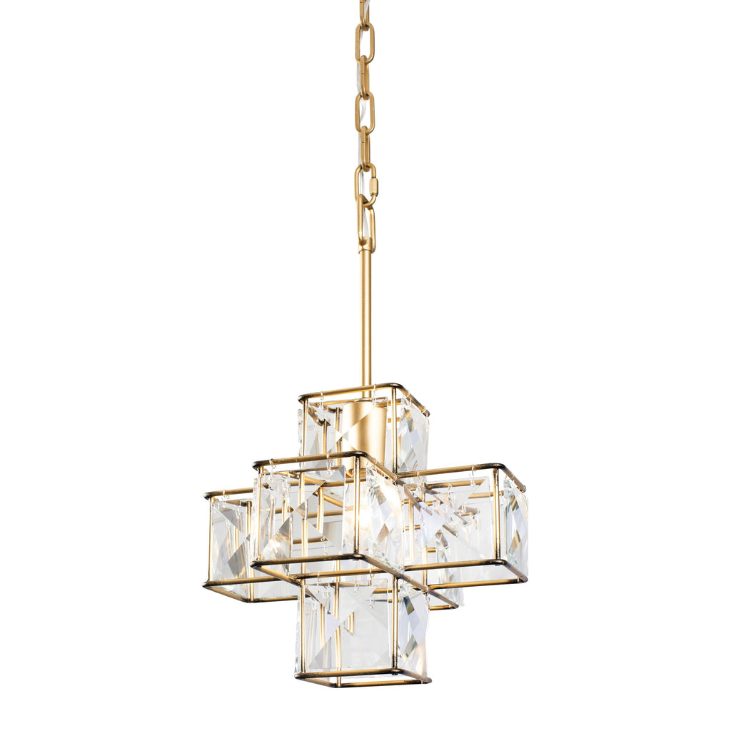 Cubic 1 Light Pendant - Calypso Gold