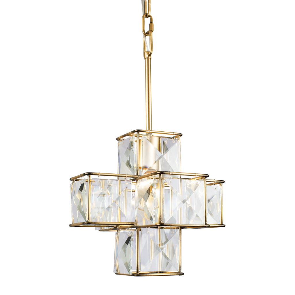 Cubic 1 Light Pendant - Calypso Gold