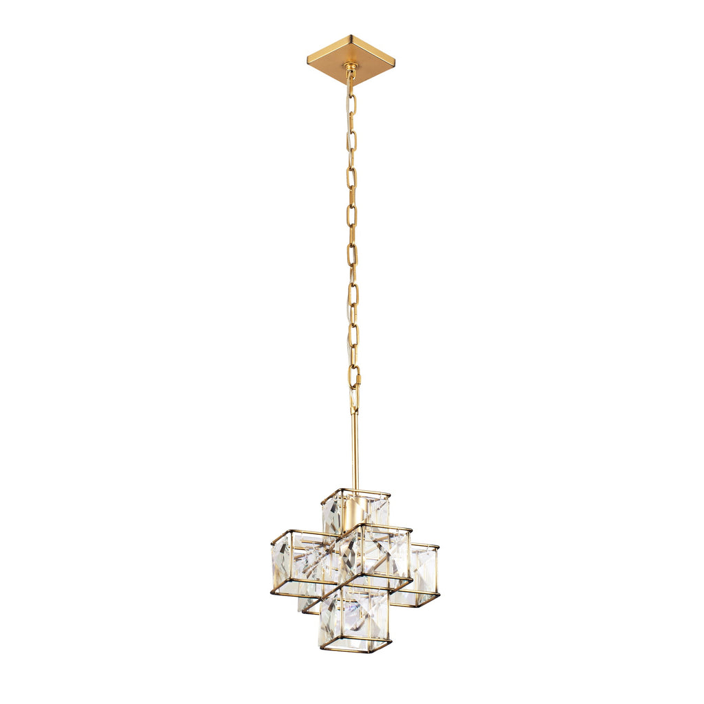 Cubic 1 Light Pendant - Calypso Gold