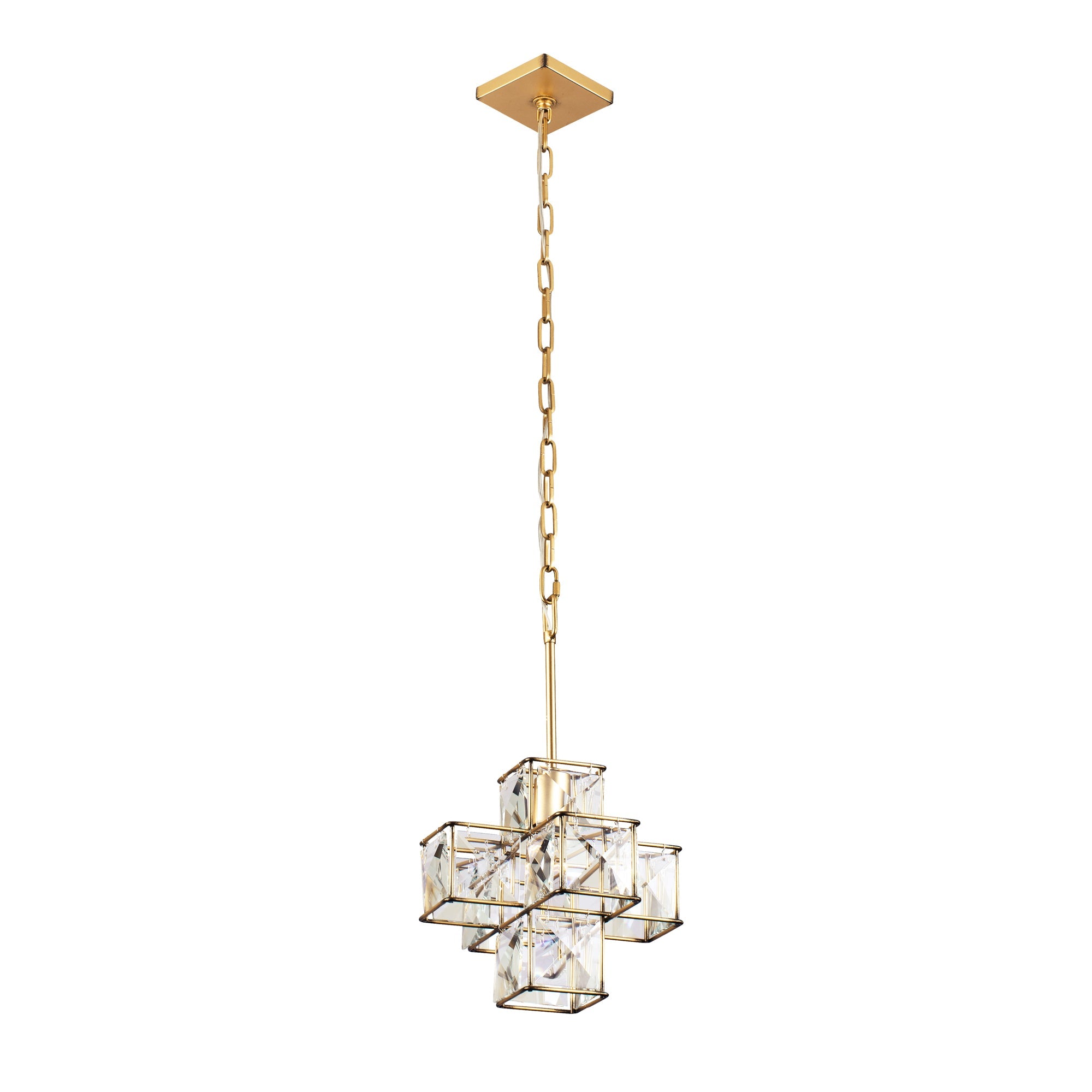 Cubic 1 Light Pendant - Calypso Gold
