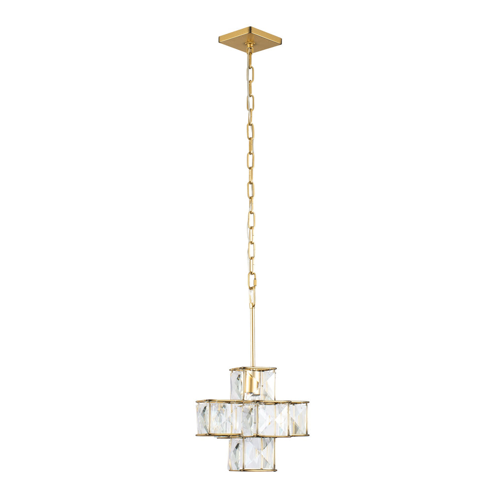 Cubic 1 Light Pendant - Calypso Gold