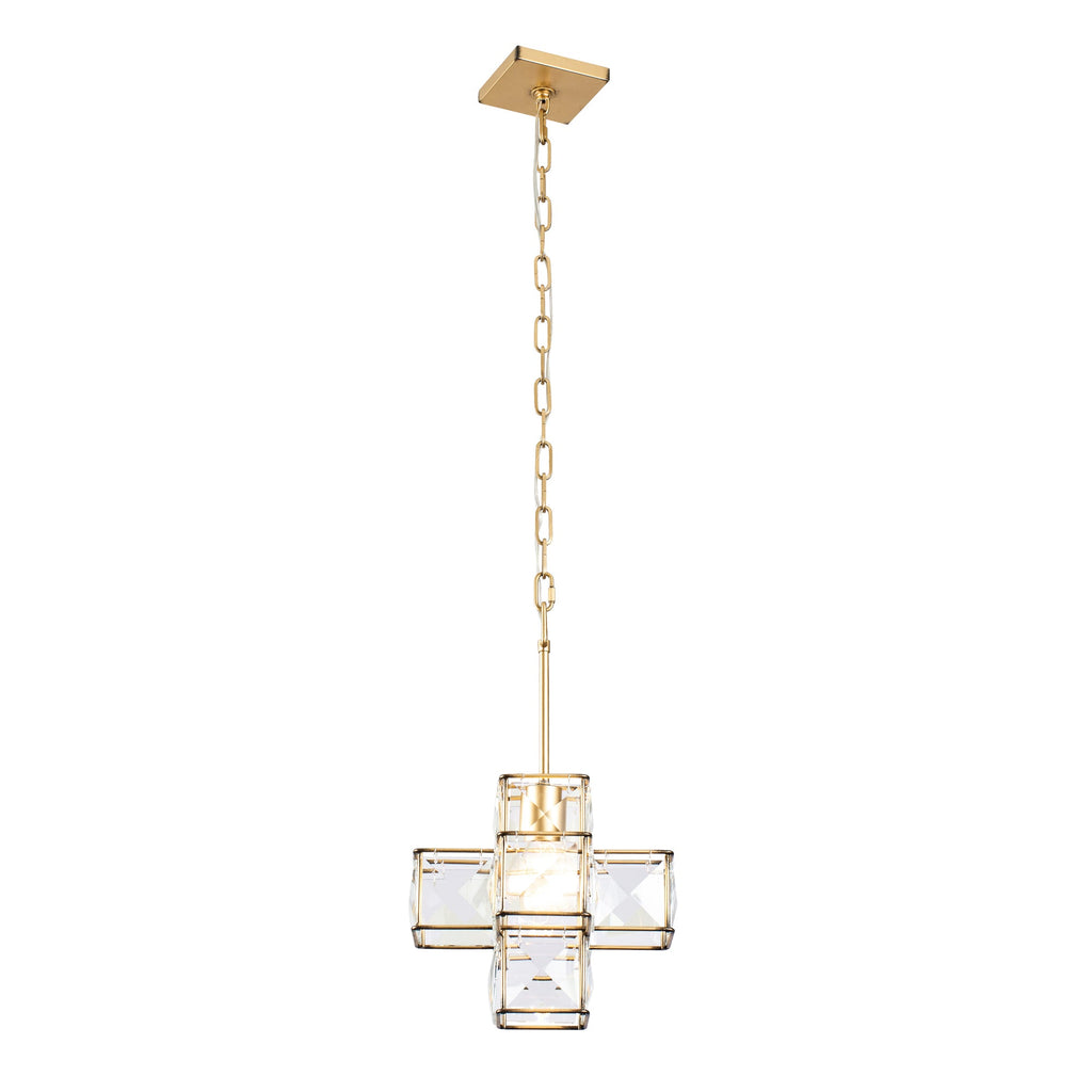 Cubic 1 Light Pendant - Calypso Gold