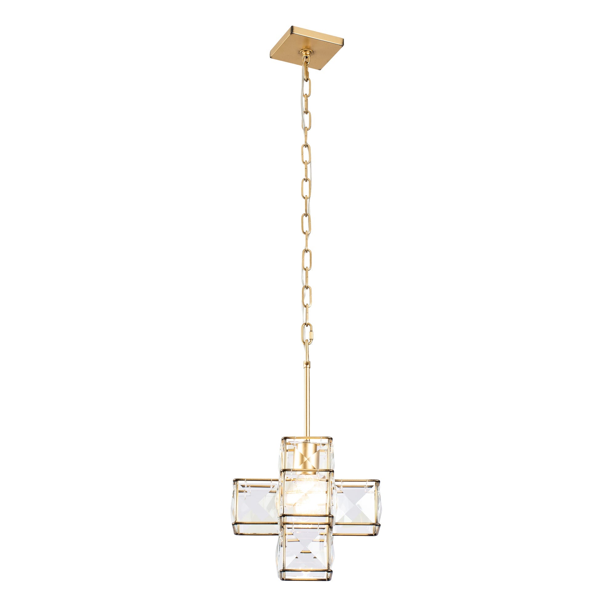 Cubic 1 Light Pendant - Calypso Gold