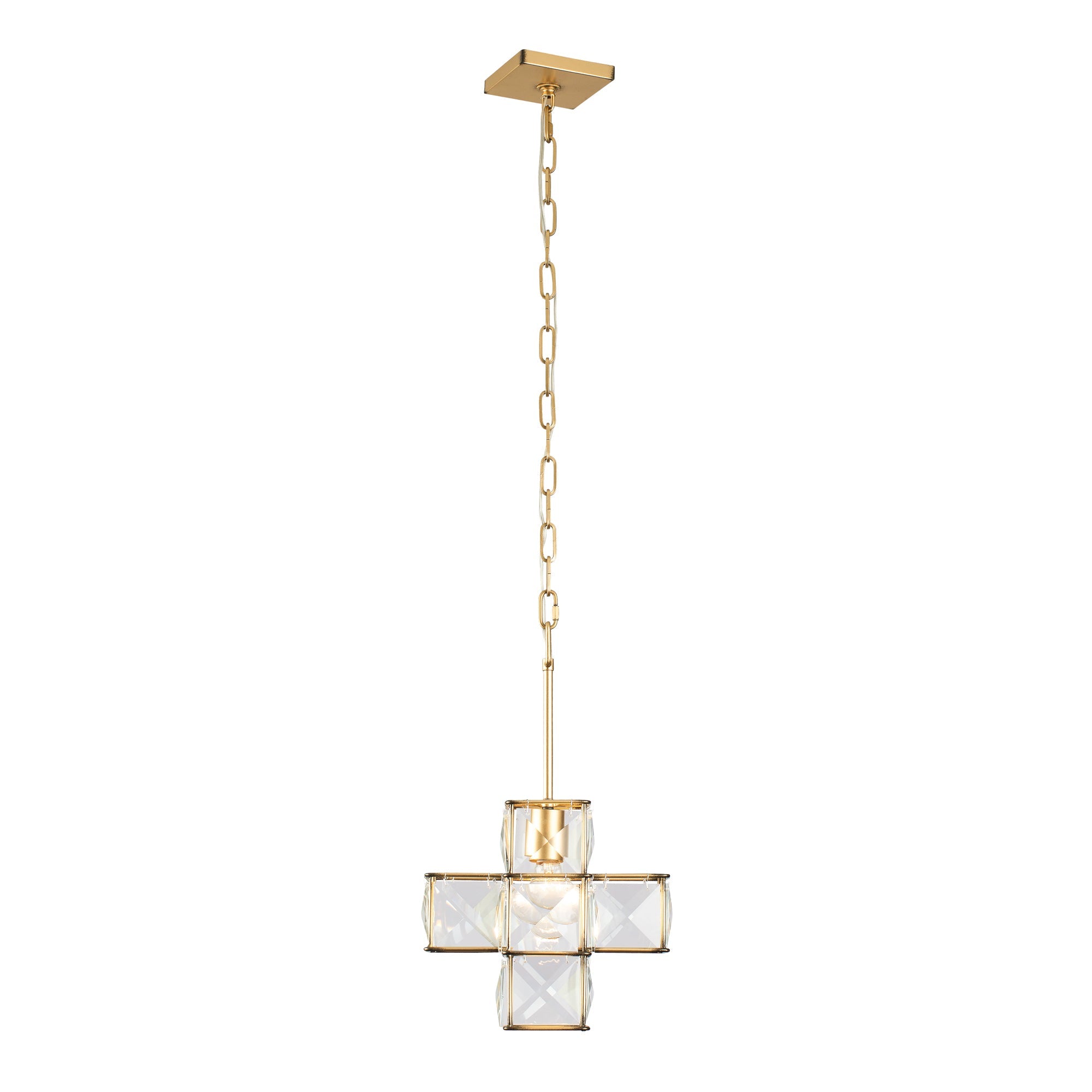 Cubic 1 Light Pendant - Calypso Gold