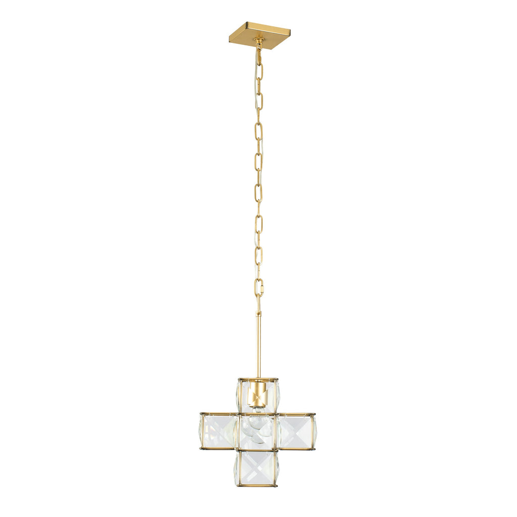 Cubic 1 Light Pendant - Calypso Gold