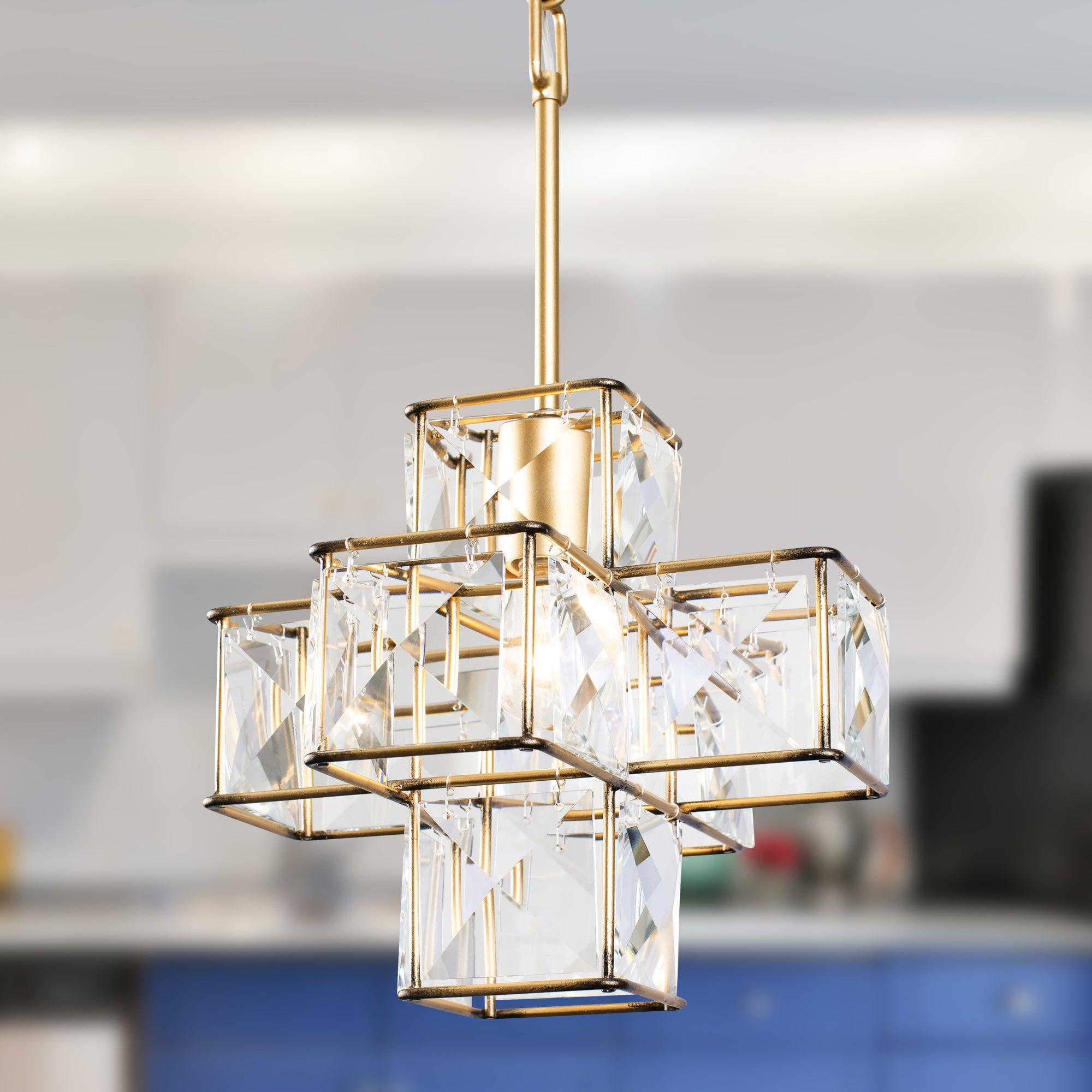 Cubic 1 Light Pendant - Calypso Gold