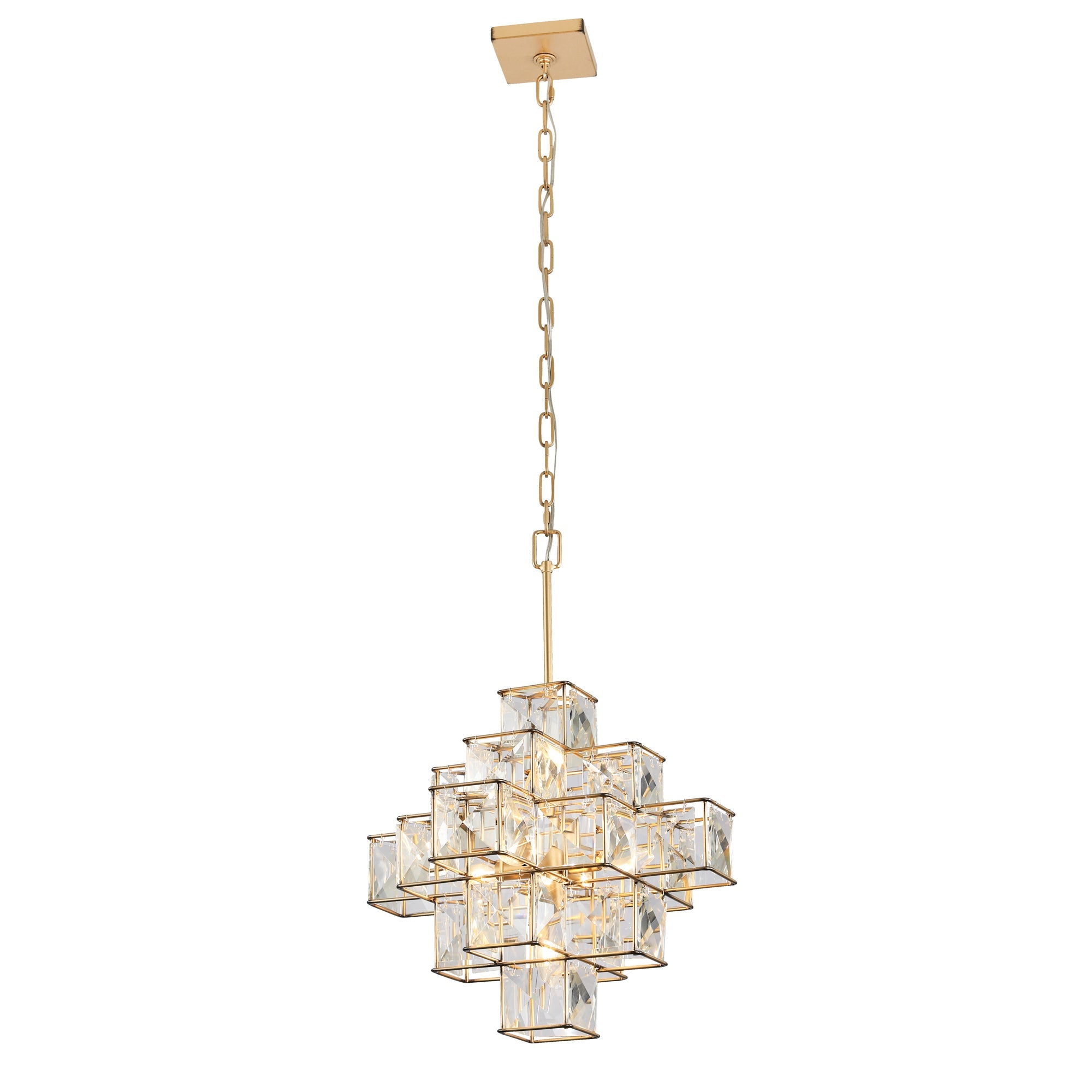 Cubic 6 Light Pendant - Calypso Gold