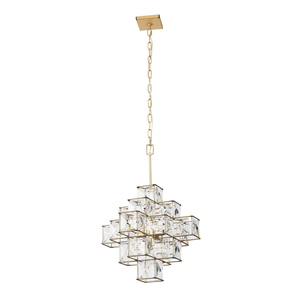 Cubic 6 Light Pendant - Calypso Gold