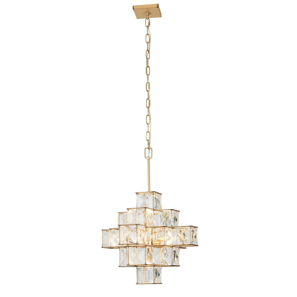 Cubic 6 Light Pendant - Calypso Gold