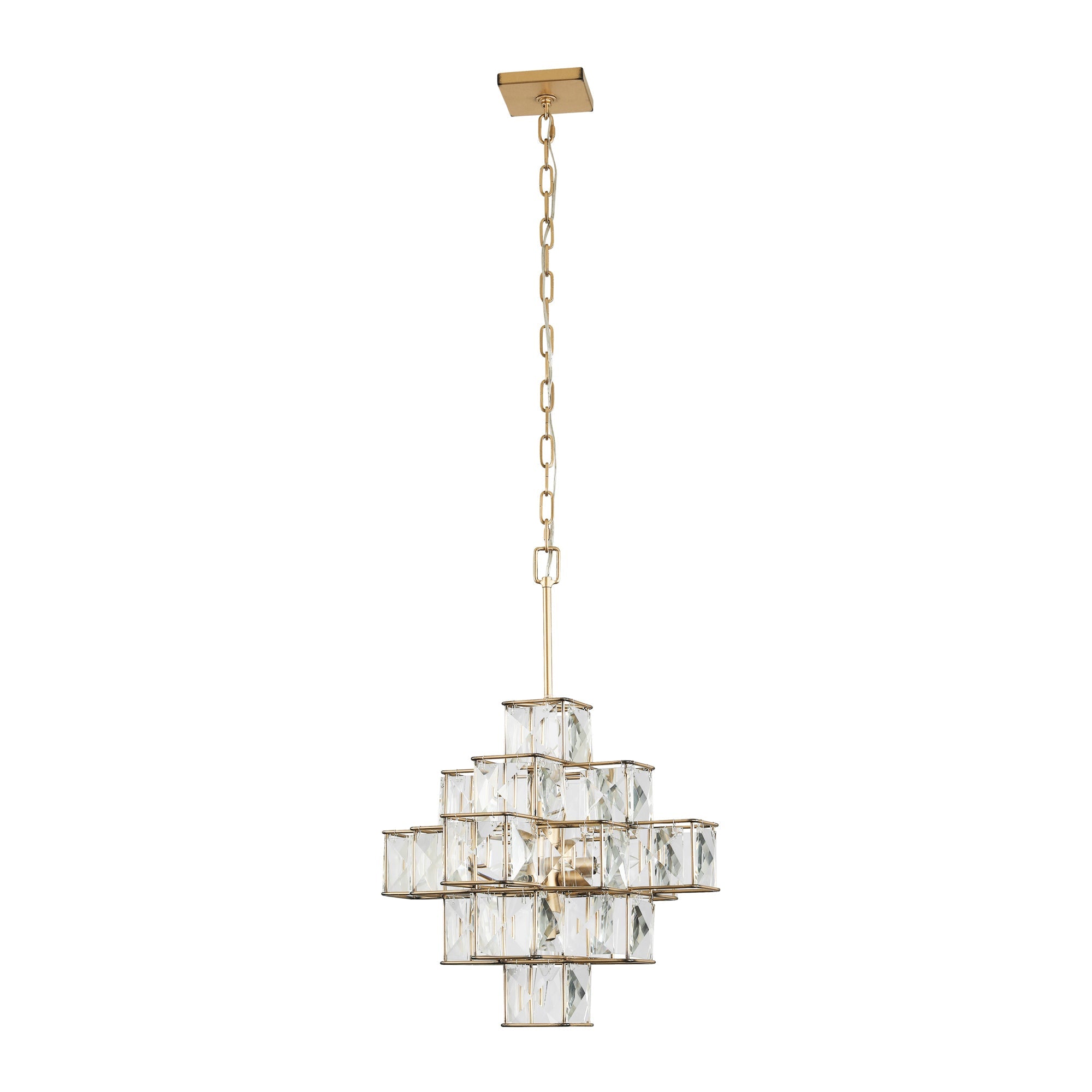Cubic 6 Light Pendant - Calypso Gold