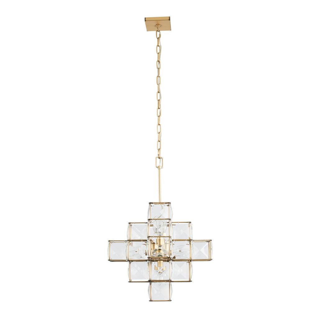 Cubic 6 Light Pendant - Calypso Gold
