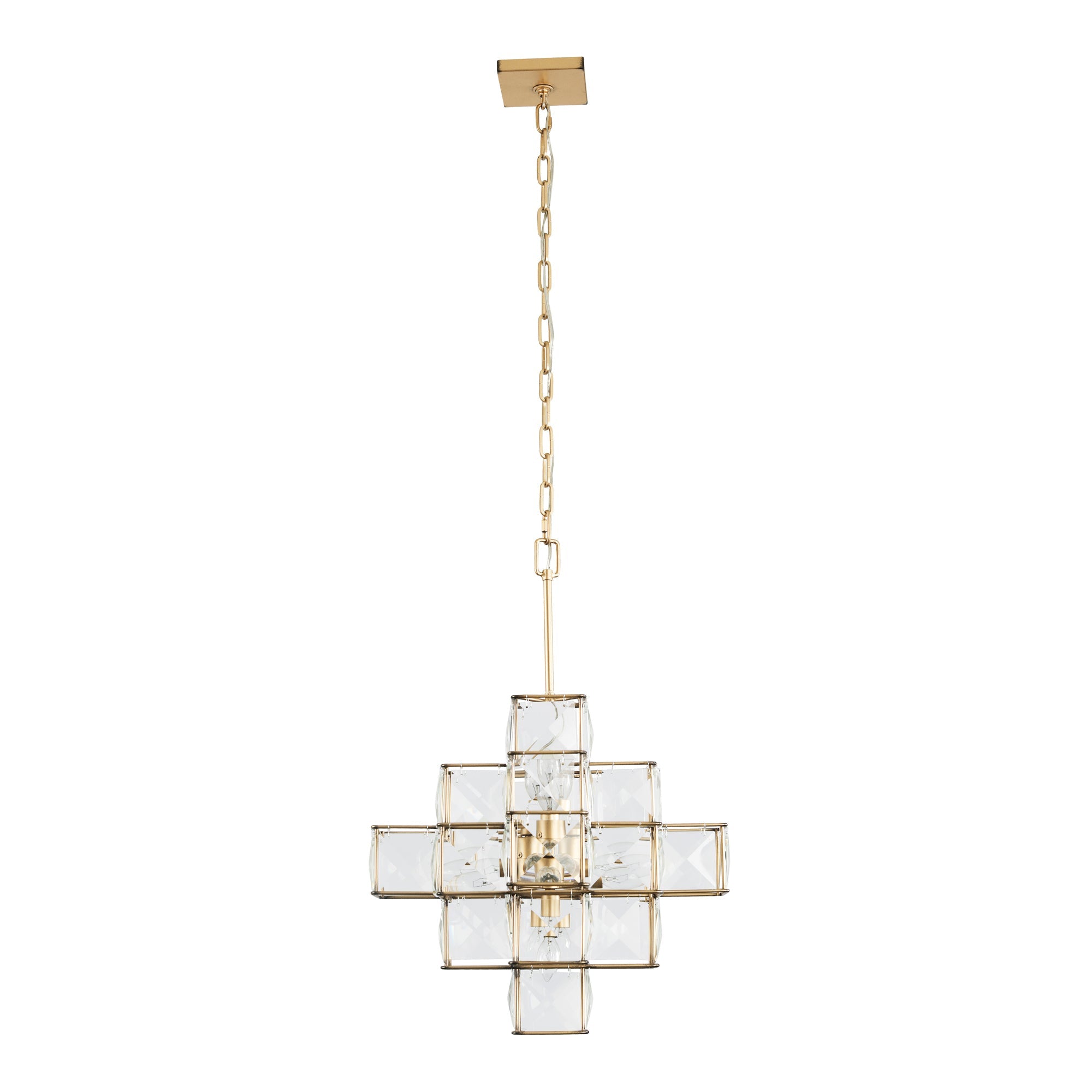 Cubic 6 Light Pendant - Calypso Gold